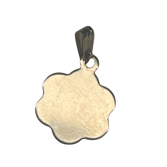 Four-Leaf Clover Charm Pendant Silver Tone - Picture 3 of 5